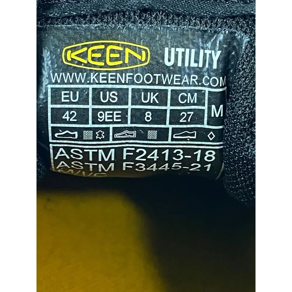 Keen Utility Men's Composite Toe Work Shoes Black Size 9EE